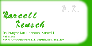 marcell kensch business card